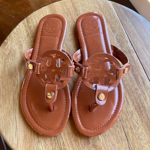 Tory Burch Brown Millar Jelly Thong Sandal. Size 6